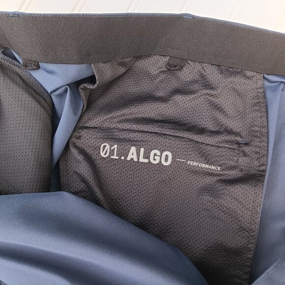 01 ALGO Pants 52 x 30 Navy Blue Performance Fit Moisture Wicking UPF 40 Mens - Picture 12 of 13